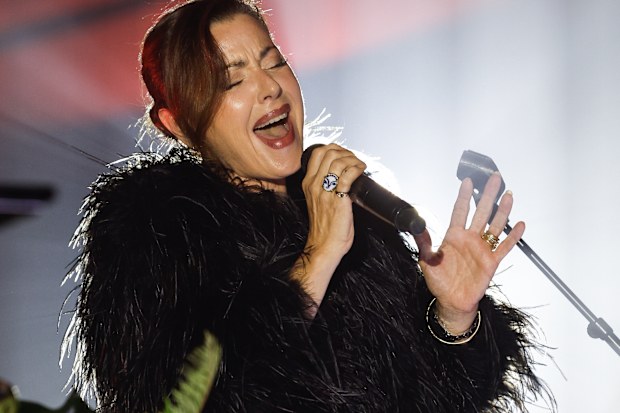 Tina Arena performs during the 2024 AFL Gather Round Welcome Dinner Event
