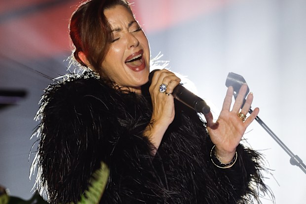 Tina Arena performs during the 2024 AFL Gather Round Welcome Dinner Event