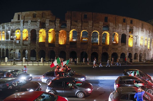 Ancient Colosseum in Rome, Monday, July 12, 2021. 