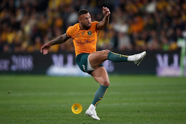 Quade Cooper in green and gold.