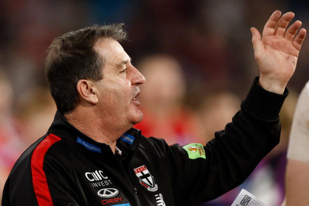Ross Lyon says his side is transitioning after another loss.