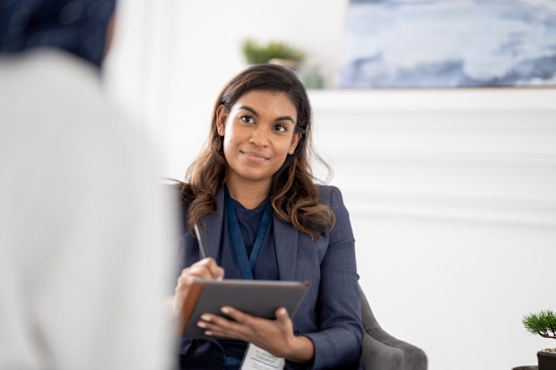A female therapist