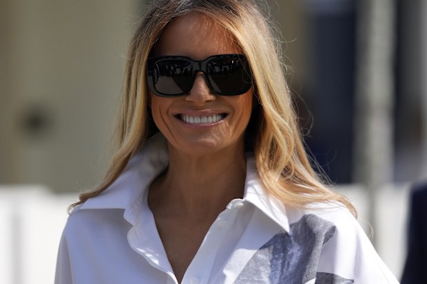 Melania Trump makes ultra-rare appearance.