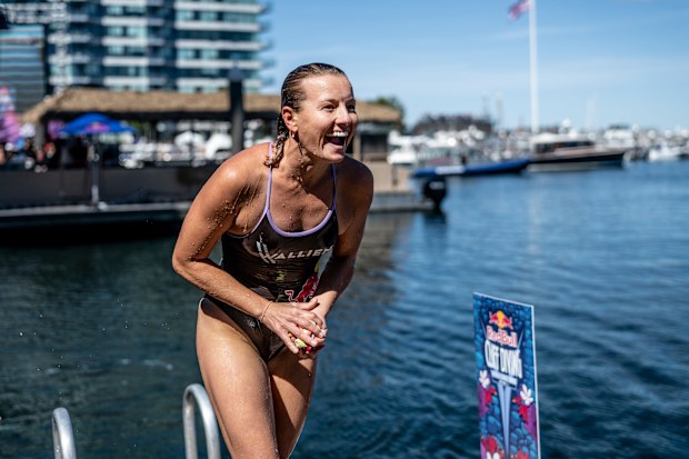 Rhiannan Iffland reacts after her final dive.