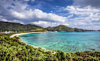 Aharen Beach on Tokashiki Island in Okinawa, Japan.