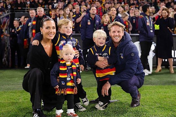 Rory Sloane celebrated with his Wife Belinda, sons Sonny, Bodhi and daughter Summer Maree.