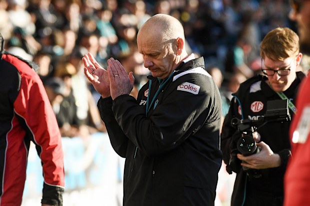 Ken Hinkley was happy after his sides' win over the Dogs.