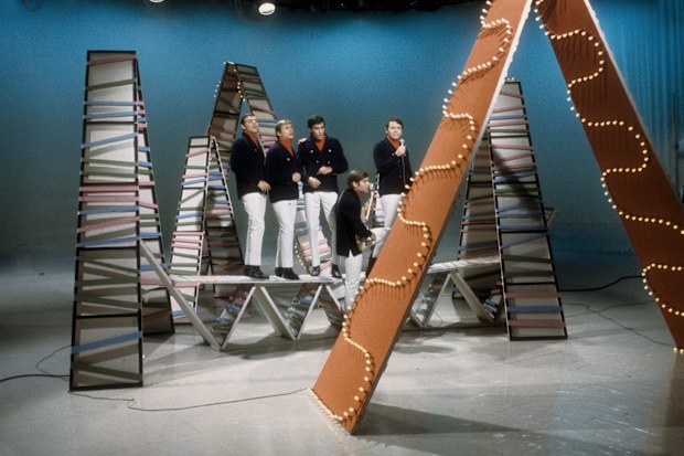 Pop group Jay And The Americans perform on the NBC TV music show 'Hullabaloo' in April 1965 in New York City, New York. 