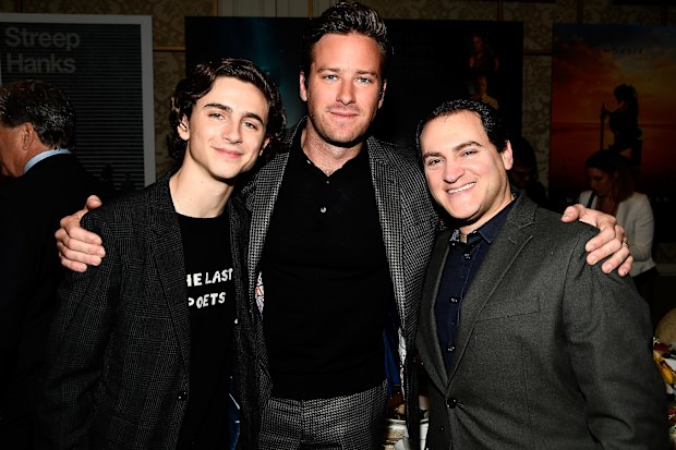 Timothée Chalamet, Armie Hammer and Michael Stuhlbarg