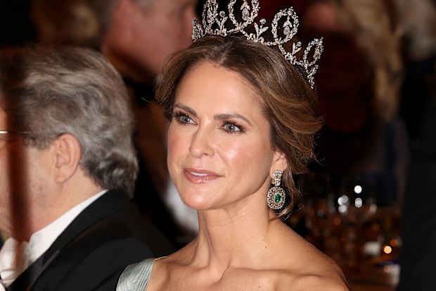 STOCKHOLM, SWEDEN - DECEMBER 10: Princess Madeleine of Sweden, Duchess of Hälsingland and Gästrikland attends the Nobel Prize Banquet 2024 at Stockholm City Hall on December 10, 2024 in Stockholm, Sweden. (Photo by Pascal Le Segretain/Getty Images)