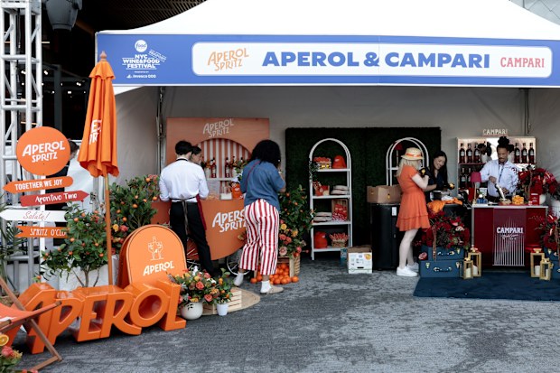 Aperol stand at the New York City Wine & Food Festival in 2025.