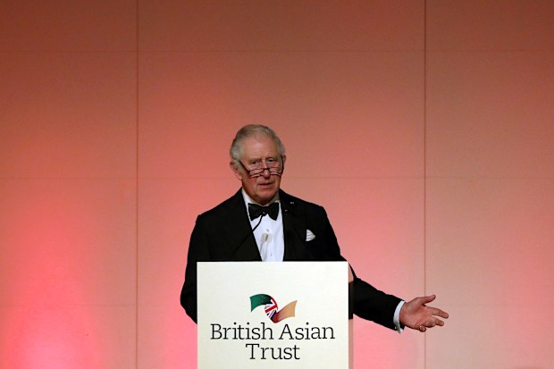 Prince Charles, Prince of Wales speaks at a reception to celebrate the British Asian Trust at The British Museum on February 09, 2022 in London, England. 