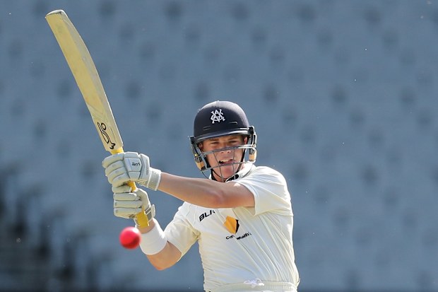 Marcus Harris made a ton for Victoria against Pakistan in a warm-up match for the second Test.