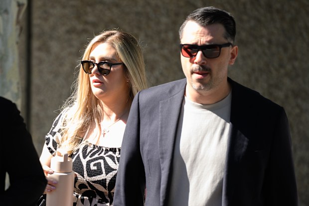 Lauren Ashley Mastrosa (left) arrives at Blacktown Local Court in Sydney on Thursday, December 4 in 2025.