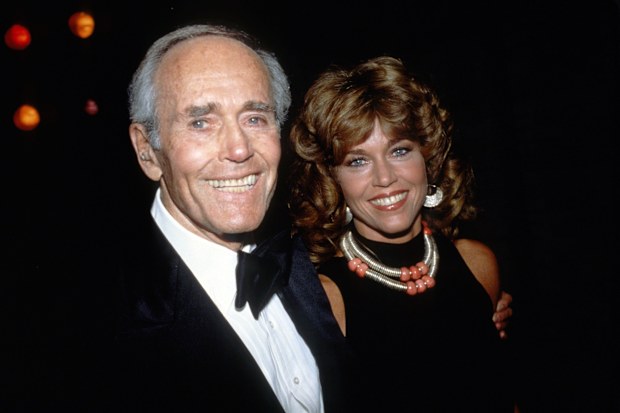 Jane Fonda with father Henry Fonda circa 1979 in New York City.