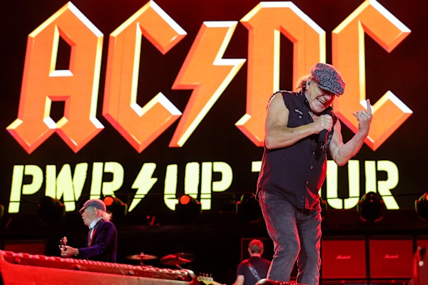 Brian Johnson of AC/DC performs 