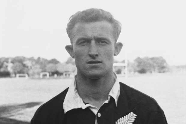 New Zealand rugby union player Ralph Caulton of the All Blacks at Iffley Road rugby ground in Oxford for a match against Oxford University during the 1963 tour of Britain, Ireland, France and North Ameria.