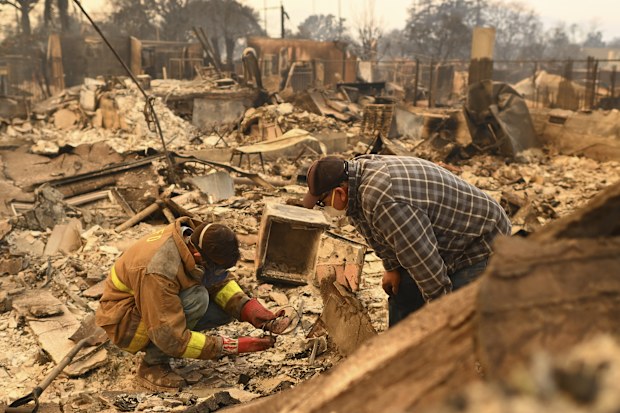 Eaton Fire burns in Altadena, California
