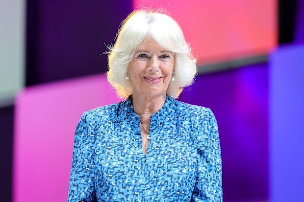 Camilla, Duchess of Cornwall during a visit to BBC Waless new Headquarters on July 05, 2022 in Cardiff, Wales. 