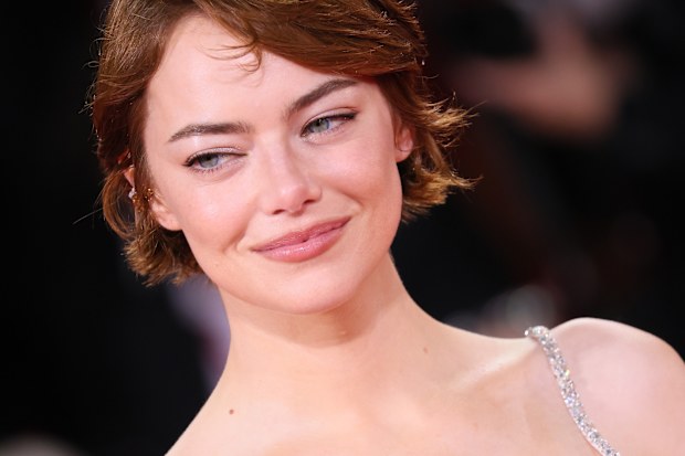 Emma Stone at the Bugonia red carpet during the 82nd Venice International Film Festival on August 28, 2025 in Venice, Italy. 