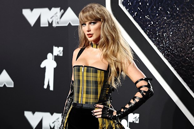 ELMONT, NEW YORK - SEPTEMBER 11: Taylor Swift attends the 2024 MTV Video Music Awards at UBS Arena on September 11, 2024 in Elmont, New York. (Photo by Jamie McCarthy/WireImage)