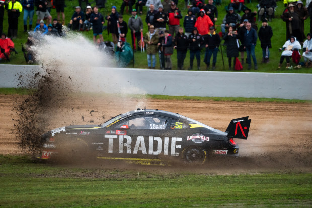 Jake Kostecki driver of the #56 Tradie Racing Ford Mustang during qualifying for the Bathurst 1000, which is race 30 of 2022 Supercars Championship Season at Mount Panorama on October 07, 2022 in Bathurst, Australia. (Photo by Daniel Kalisz/Getty Images)