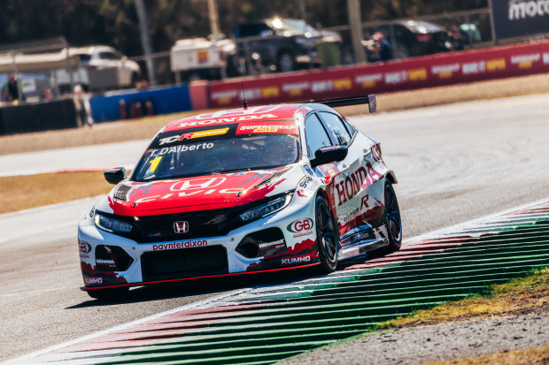 Tony D'Alberto drives a Honda Civic Type R for Wall Racing in the TCR Australia Series.