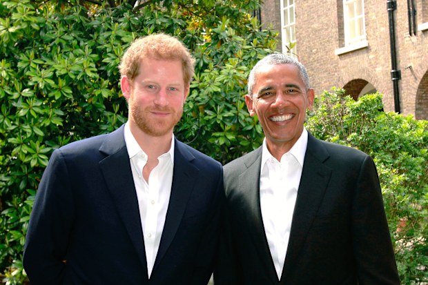 Prince Harry with Barack Obama