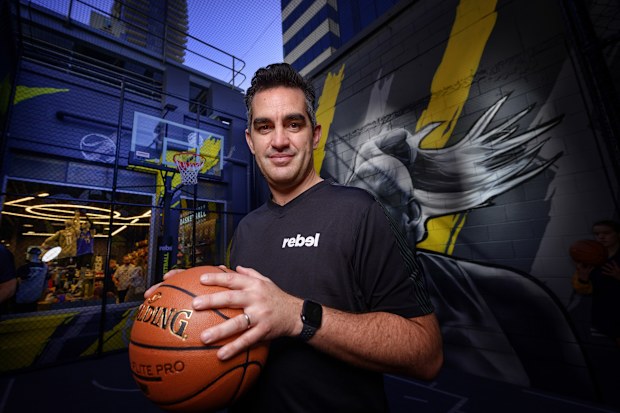 Anthony Heraghty CEO of Super Retail at Adelaide Rebel Sport new store opening.