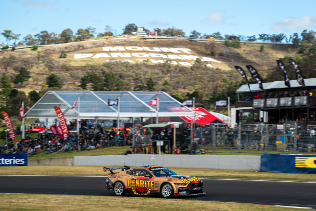 David Reynolds driver of the #26 Penrite Racing Ford Mustang GT during the Bathurst 1000, part of the 2023 Supercars Championship Series at Mount Panorama on October 05, 2023 in Bathurst, Australia. (Photo by Daniel Kalisz/Getty Images)
