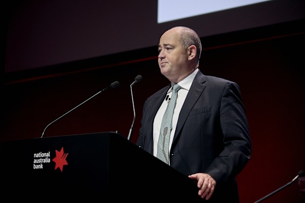 NAB Group CEO, Andrew Irvine at the NAB AGM in the Melbourne Convention Centre in Docklands, Melbourne, December 12, 2025.