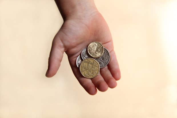 Child holding money