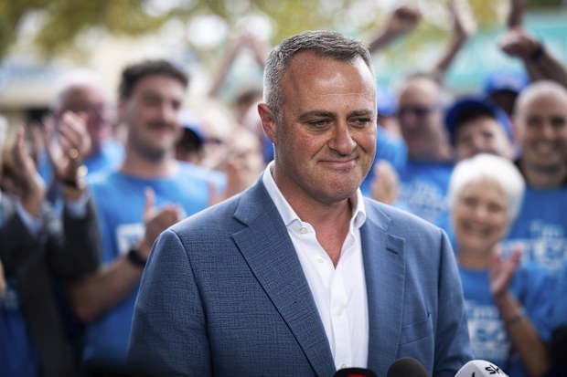 Tim Wilson at a press conference in Brighton, Victoria.