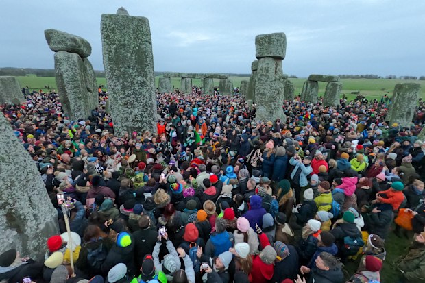  Visitors leave after the Winter Solstice at Stonehenge on December 21, 2024 in Wiltshire, England. 