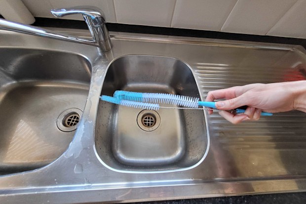 Cleaning inside sink drain
