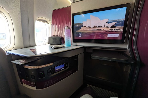 qatar airways virgin australia flight qsuite