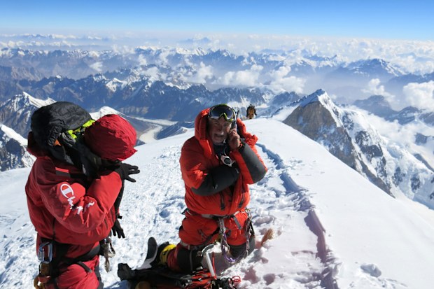 US climber Alan Arnette on the summit of K2.