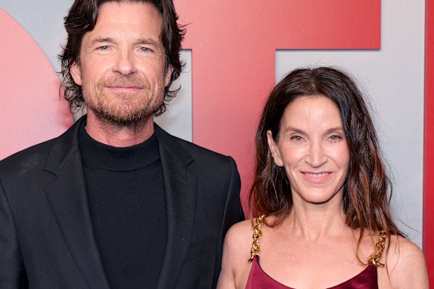 Jason Bateman and wife Amanda Anka on February 24, 2026.
