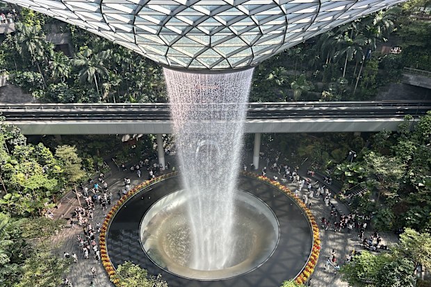 The Vortex inside the Jewel at Changi Airport is quite an incredible sight.