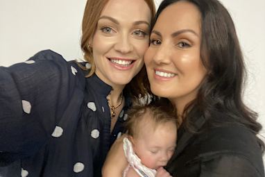 Heather, Rachel and baby Rowan