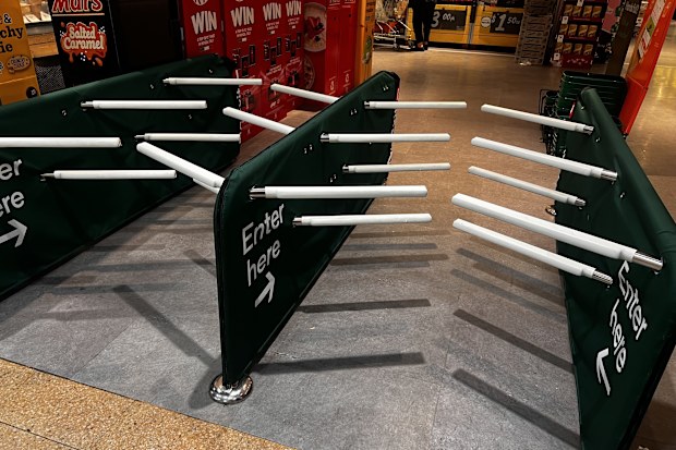 Woolworths new security gate