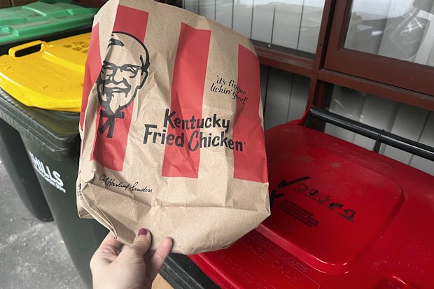 fast food rubbish which bin to put it in