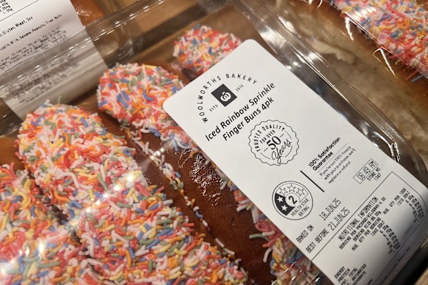 woolworths finger buns bakery range