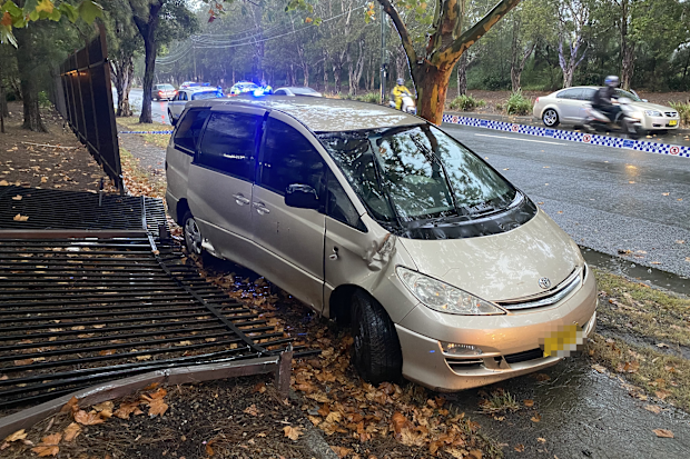 Botany crash baby thrown from car