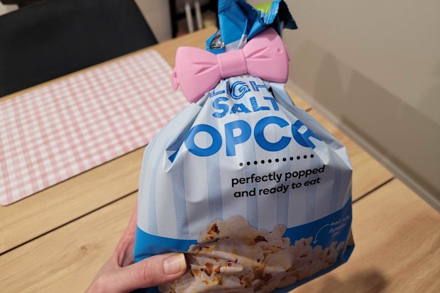 Kmart bow bag clip on bag of popcorn