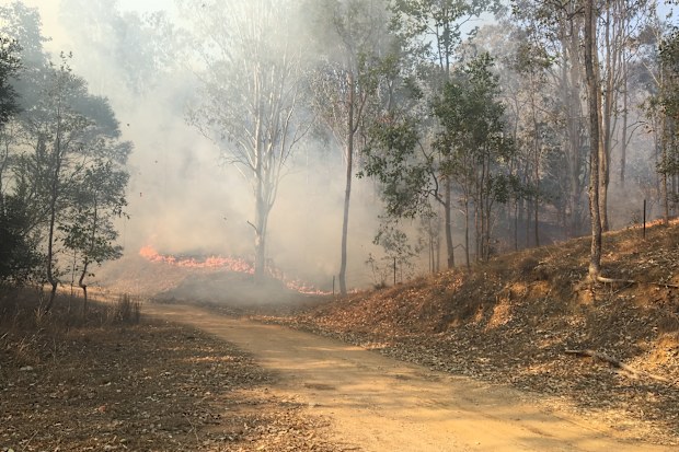 Bianca and Dave farm bushfire