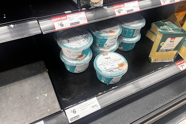 cottage cheese shortage aldi coles woolworths 