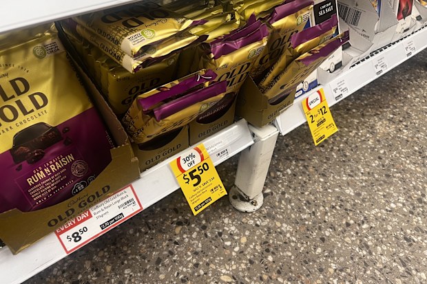 cadbury chocolate shrinkflation and price
