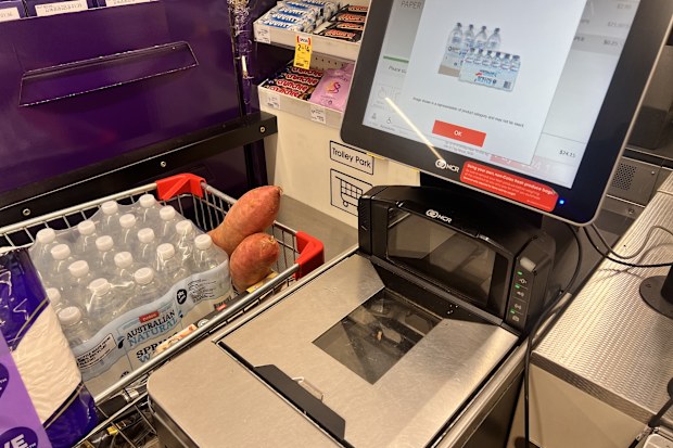 water coles checkout