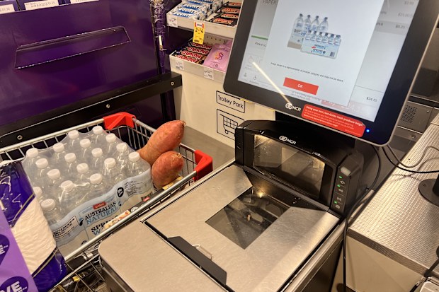 water coles checkout